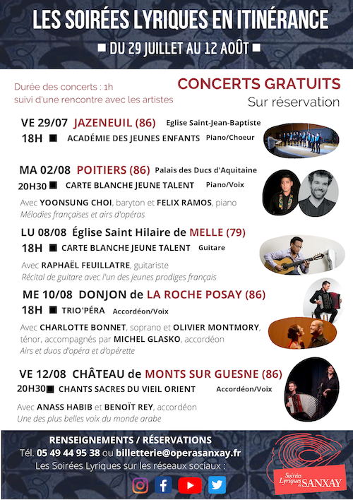 2022 : concerts itinérants